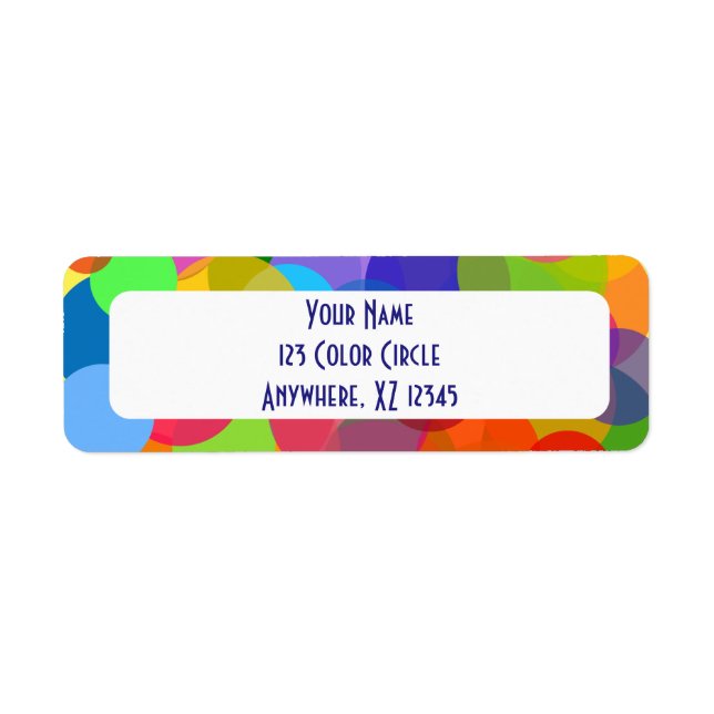 Étiquette Cercles et points multicolores (Devant)