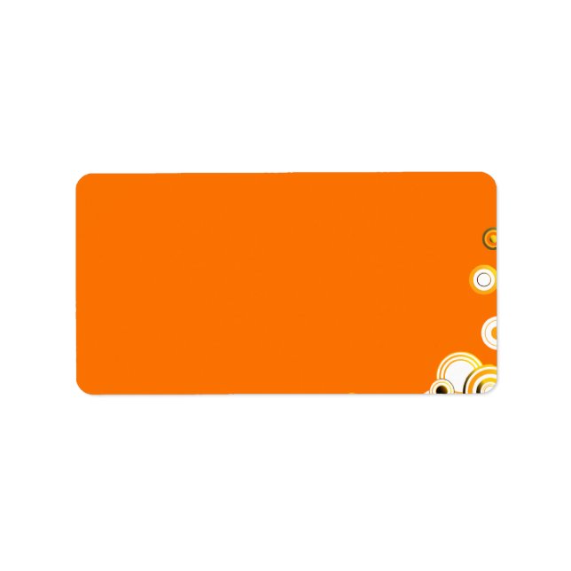 Étiquette Cercles imbriqués dans des couleurs vives (Devant)