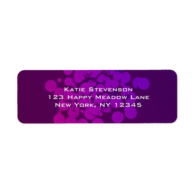 Étiquette Cercles pourpres Arrière - plan Abstrait (Devant)