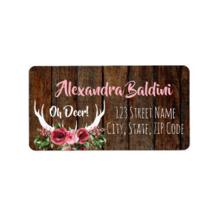 Étiquette Cerfs communs d'étiquettes de adresse de baby