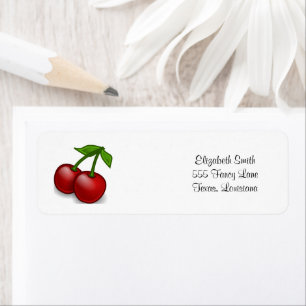 Étiquette Cerise rouge, Cerises rouges, Cerise douce, Fruits