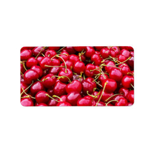 Étiquette Cerises Rouges Fraîches Photographie De Fruits Nat