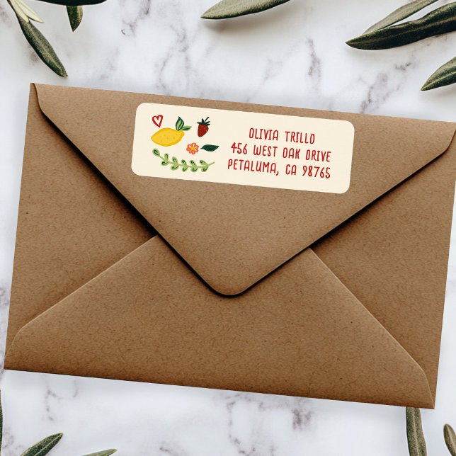 Étiquette C'est l'Amore Nourriture Italienne Adresse de Mari (That's Amore Italian Food CUSTOM Wedding Return Address Label Sticker
)