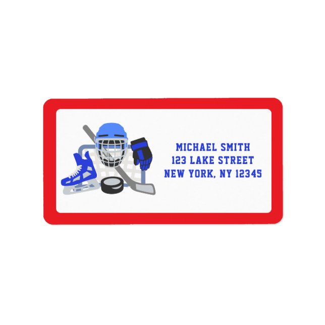 ÉTIQUETTE C'EST L'HEURE DU JEU HOCKEY ANNIVERSAIRE (Devant)