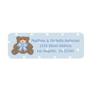 Étiquette C'est un Baby shower garçon mignonne Teddy Bear Cu