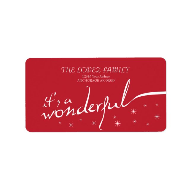 Étiquette C'est une Vie Merveilleuse, Red Holiday (Devant)