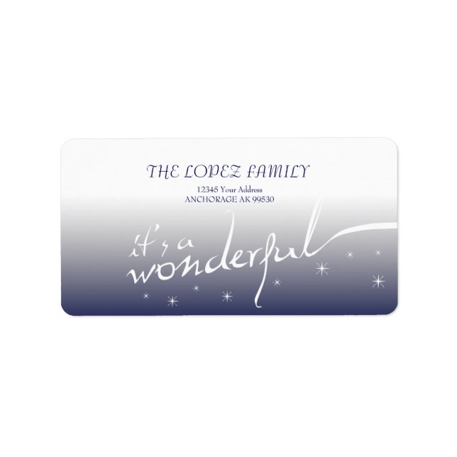 Étiquette C'est une vie merveilleuse, vacances (Devant)