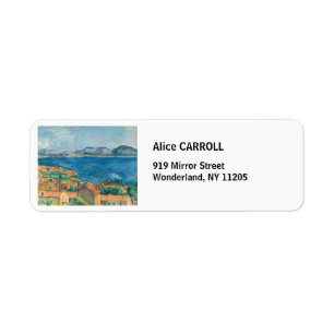 Étiquette Cézanne - Golfe de Marseille, vu de L'Estaque