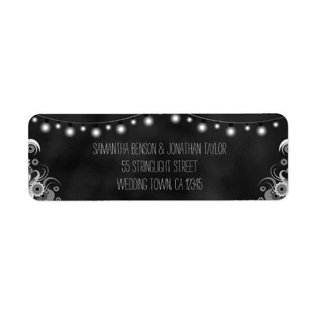 Étiquette Chaîne De Lumières Mariage De Tableau De Bord Peti (Devant)