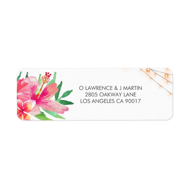 Étiquette Chaîne tropicale éclaire Floral (Devant)