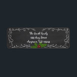 Étiquette Chalkboard Joyeux jours fériés<br><div class="desc">Un design original et amusant pour le tableau noir qui fera sensation à tous ceux qui reçoivent ce étiquette de adresse tendance sur vos enveloppes de vacances ! Personnalisable avec votre adresse ! N'oubliez pas de saisir toute la collection de coordination pour compléter votre message de vacances cette saison!</div>