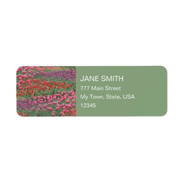 Étiquette Champ De Tulipes (Devant)