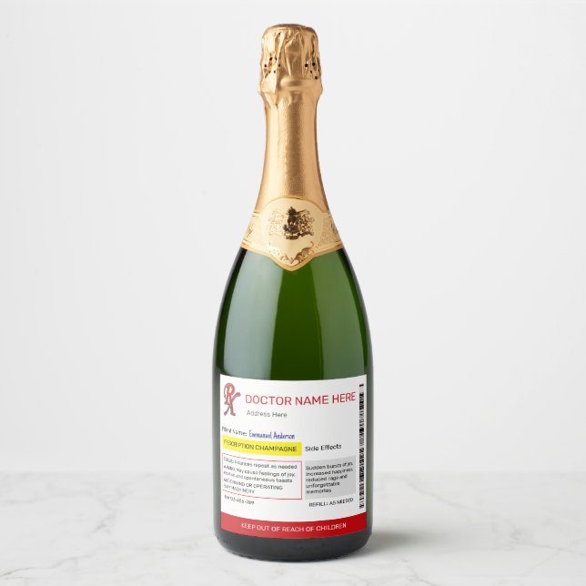 Étiquette Champagne d'ordonnance (Devant)