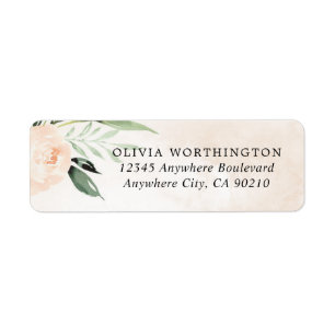 Étiquette Champagne Jardin Rosée Rose Bleu Élégant Champagne