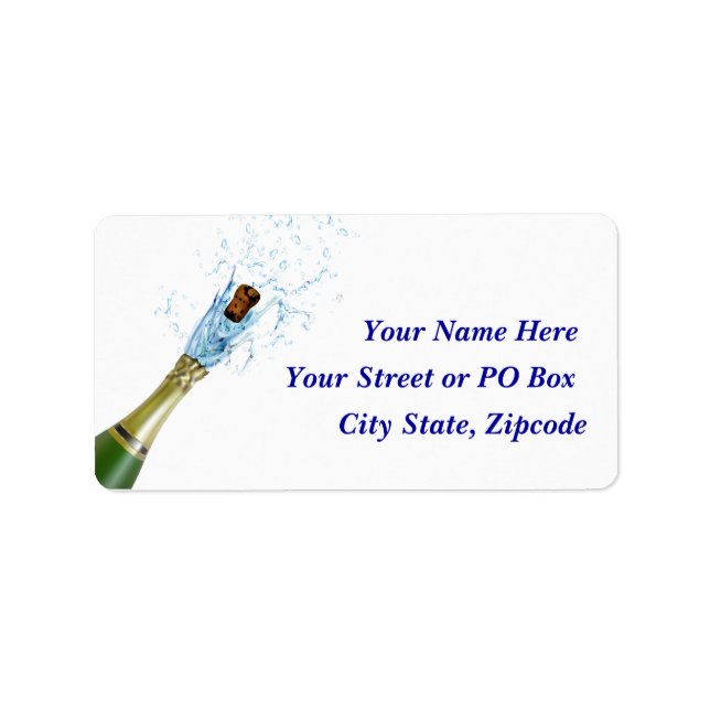 Étiquette Champagne Popping (Devant)