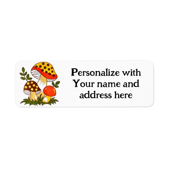 Étiquette Champignons vintages ! (Devant)