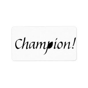 Étiquette Champion