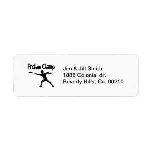 Étiquette Champion de frisbee