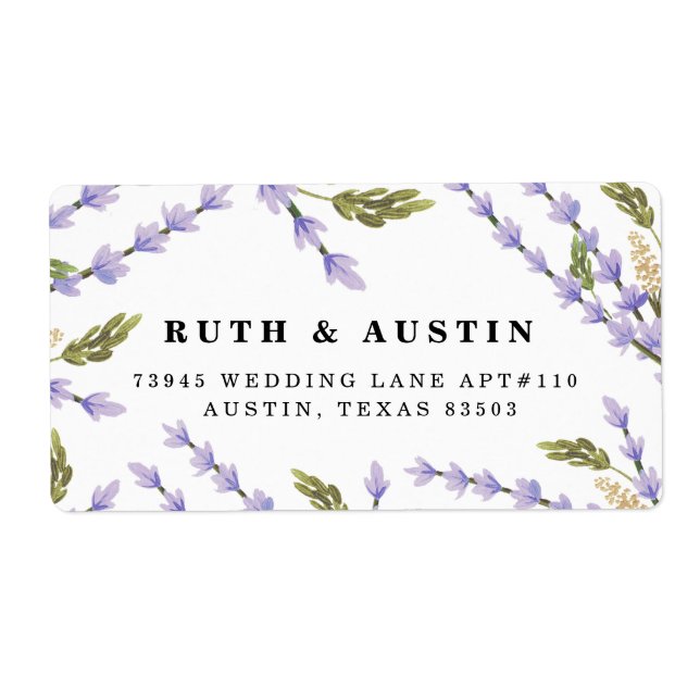 Étiquette Champs Lavande (Devant)