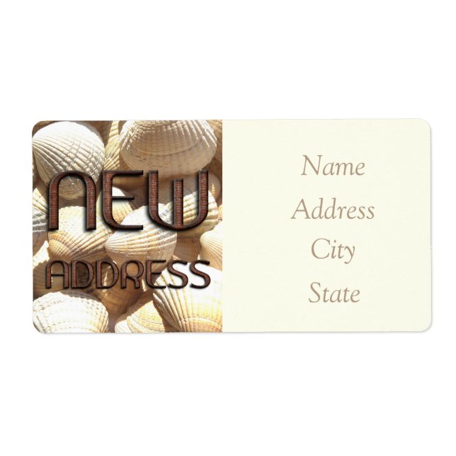 Étiquette Changement d'adresse Eté Coques de mer Briques amu (Devant)