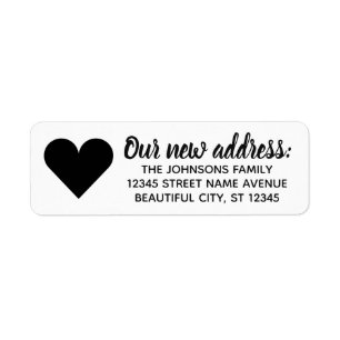 Étiquette Changement minimal simple de nouvelle adresse