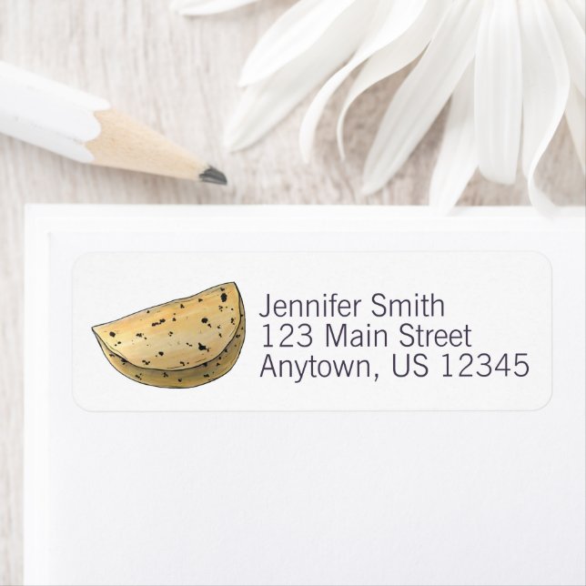 Étiquette Chapati Roti Pain indien Pain Flatpain boulangerie (En situation)