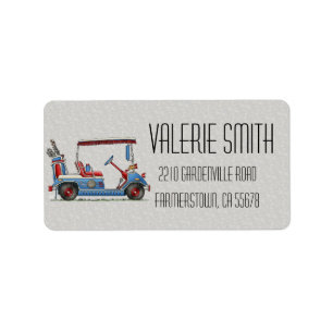 Étiquette Chariot de golf mignon