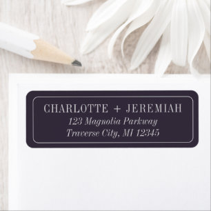 Étiquette Charlotte   Couleurs courbes   Adresse mariage