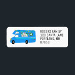 Étiquette Charming Christmas Camper Vintage RV Xmas<br><div class="desc">Étiquettes personnalisables,  Ajoutez votre propre texte pour le customiser. Ajoutez des cartes de voeux assorties,  du papier d'emballage et plus encore! Consultez ma boutique pour plus de designs ou dites-moi si vous voulez quelque chose de personnalisé.</div>