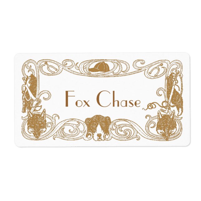 Étiquette Chasse Fox Chasse Homebrew Bottling Home Brew Étiq (Devant)