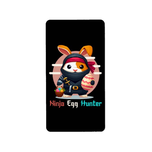 Étiquette Chasseur d'oeufs de Ninja (Devant)