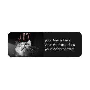 Étiquette Chat adorable de Noël