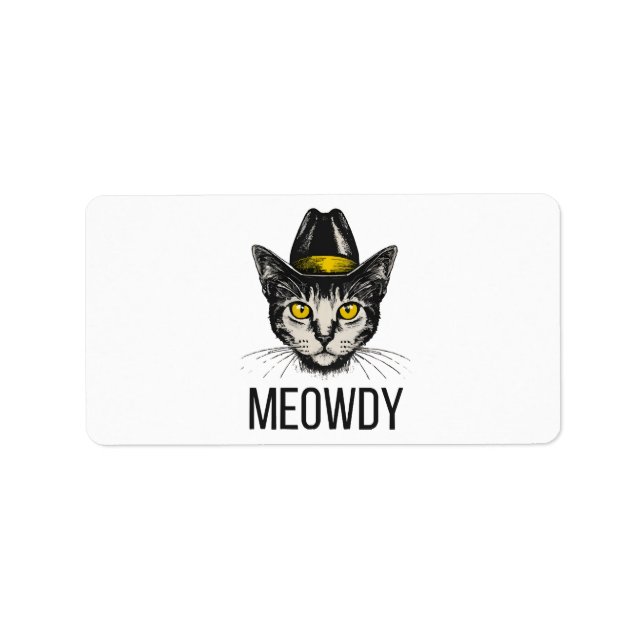 Étiquette Chat Drôle de Miaou (Devant)