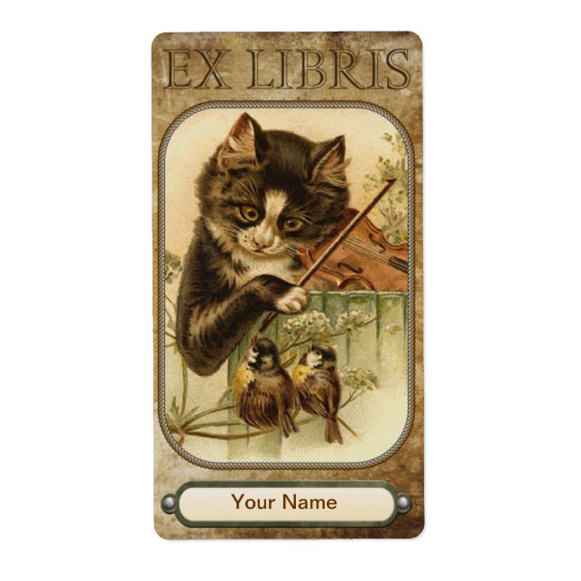 Étiquette Chat et Plaque du livre Fiddle (Devant)
