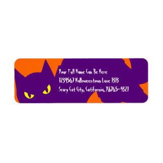 Étiquette Chat Kitty Halloween Effrayant