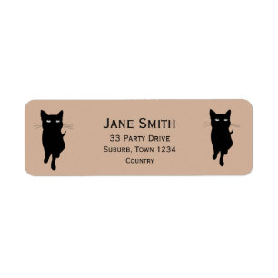 Étiquette Chat noir félin élégant