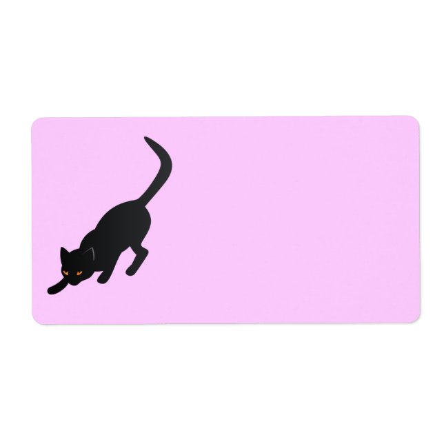 Étiquette "Chat noir furtif" (Devant)