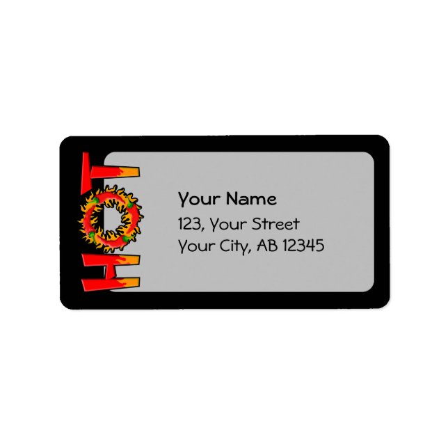 ÉTIQUETTE CHAUD (Devant)