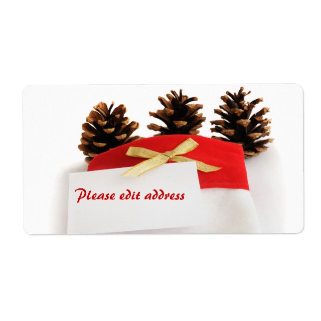 Étiquette Chaussette de Noël personnalisable  (Devant)