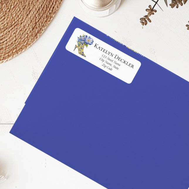 Étiquette Chaussure à talon haut de la Chinoiserie Florale m (Créateur téléchargé)