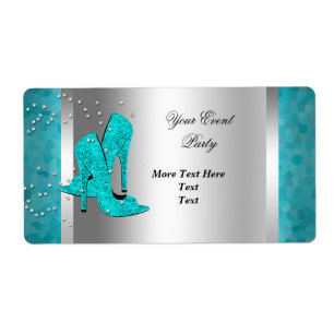 Étiquette Chaussures à talons hauts bleu sarcelle argent évé