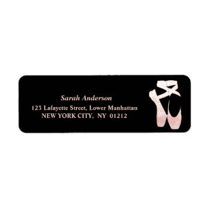 Étiquette Chaussures de ballet molles de rose de parties