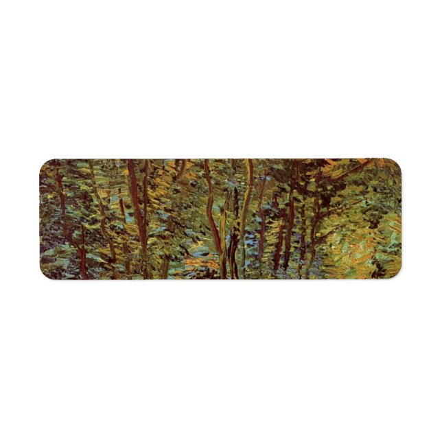 Étiquette Chemin dans les Bois par Vincent van Gogh (Devant)