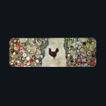 Étiquette Chemin de jardin avec poulets, Gustav Klimt, Art N<br><div class="desc">Garden Path with Chickens (1916) de Gustav Klimt est une peinture d'art vintage de l'époque victorienne Symbolisme. Une scène nature avec des poulets dans le jardin fleuri jardin sur une ferme. À propos de l'artiste : Gustav Klimt (1862-1918) était un peintre symboliste autrichien et l'un des membres les plus importants...</div>