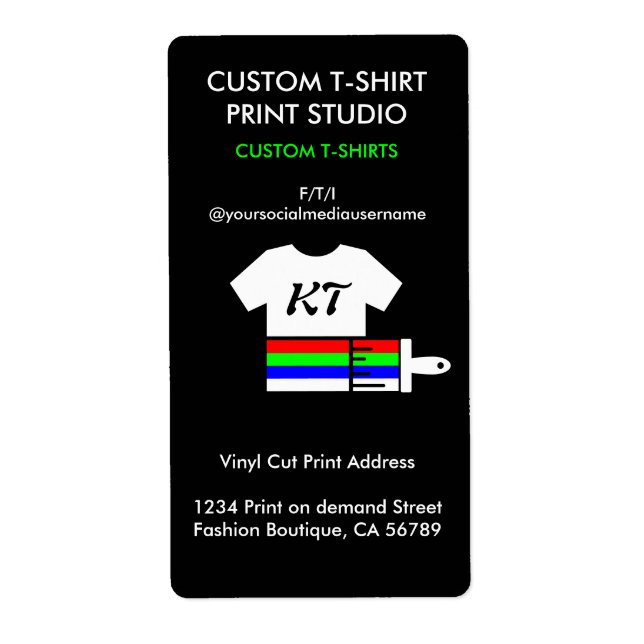 Étiquette Chemise de vêtement de vêtements Pod Vinyl (Devant)