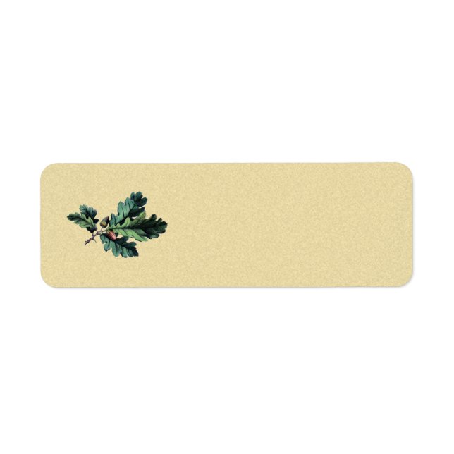 Étiquette chêne acryn vintage (Devant)