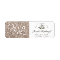 Cherish Vintage White Floral Monogramme Adresse