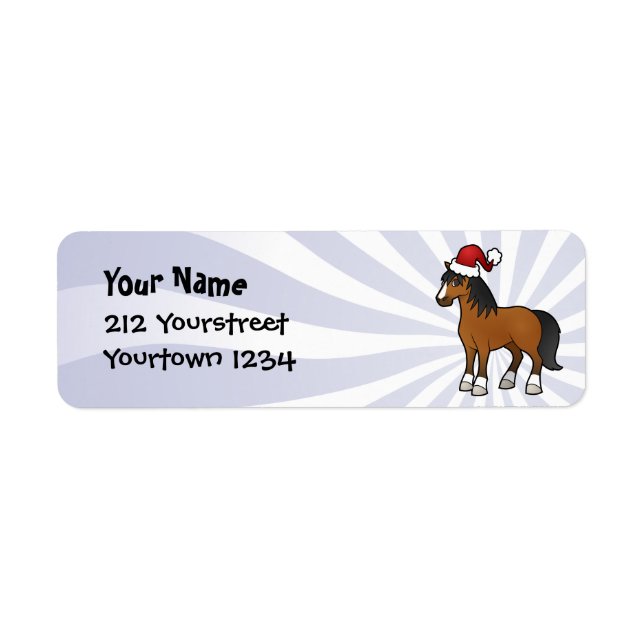 Étiquette Cheval de Noël (Devant)