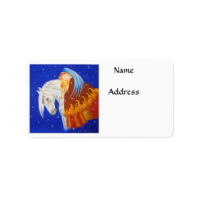 Étiquette Cheval et Ange (Devant)