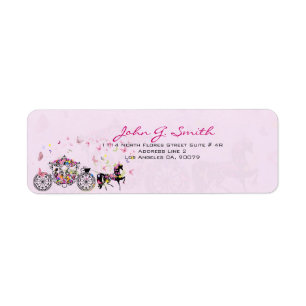 Étiquette Cheval mariage & Fleurs de transport & Papillons